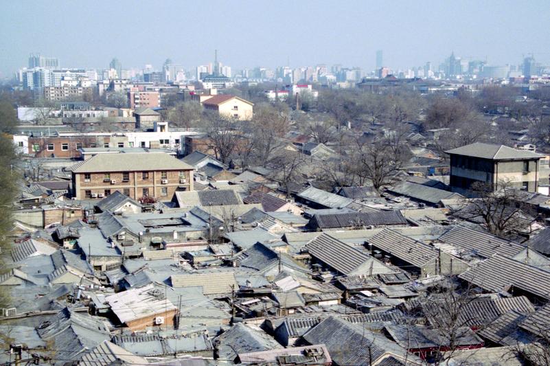 Běijīng vue de la tour aux tambours, Zhōnggǔlóu.