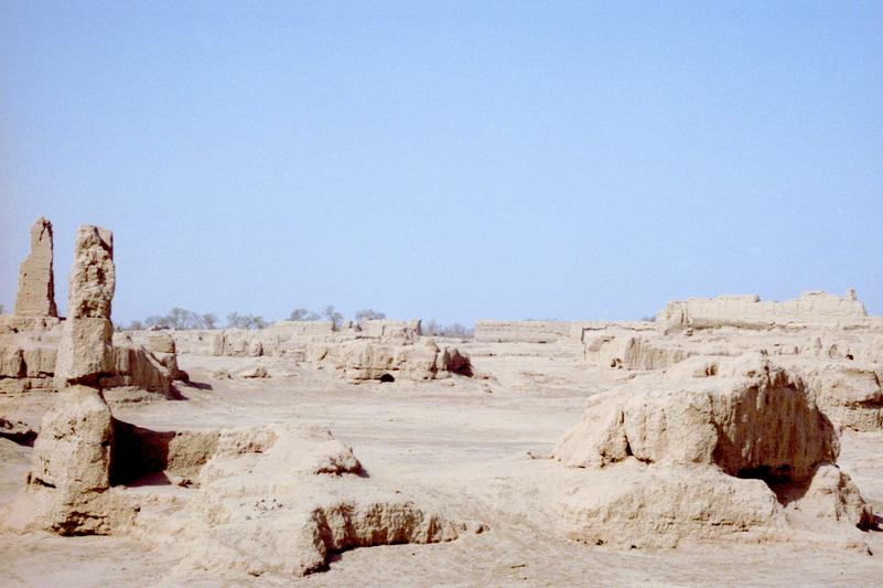 Les ruines de Gaochang, une ancienne ville oasis détruite au 14e siècle.