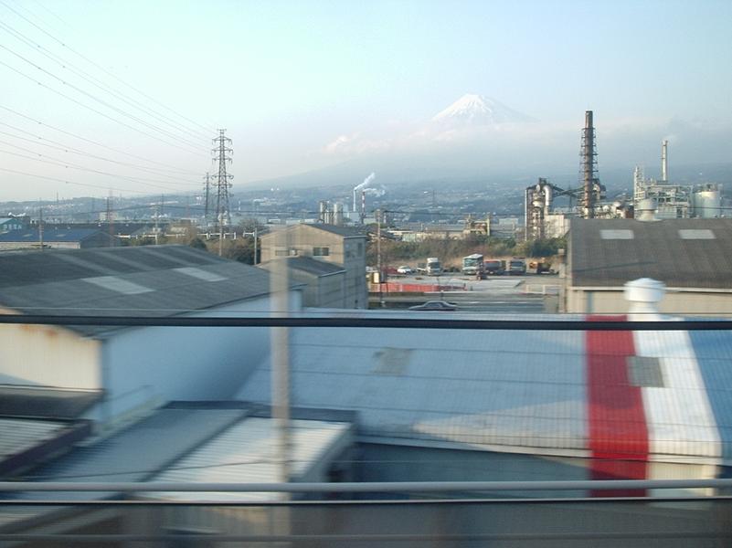 Le mont Fuji vu du train vers Kyōto.