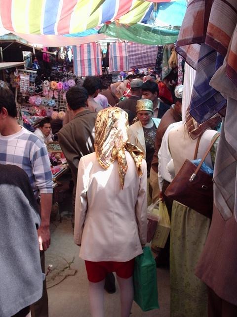 La foule au marché de Kashgar.